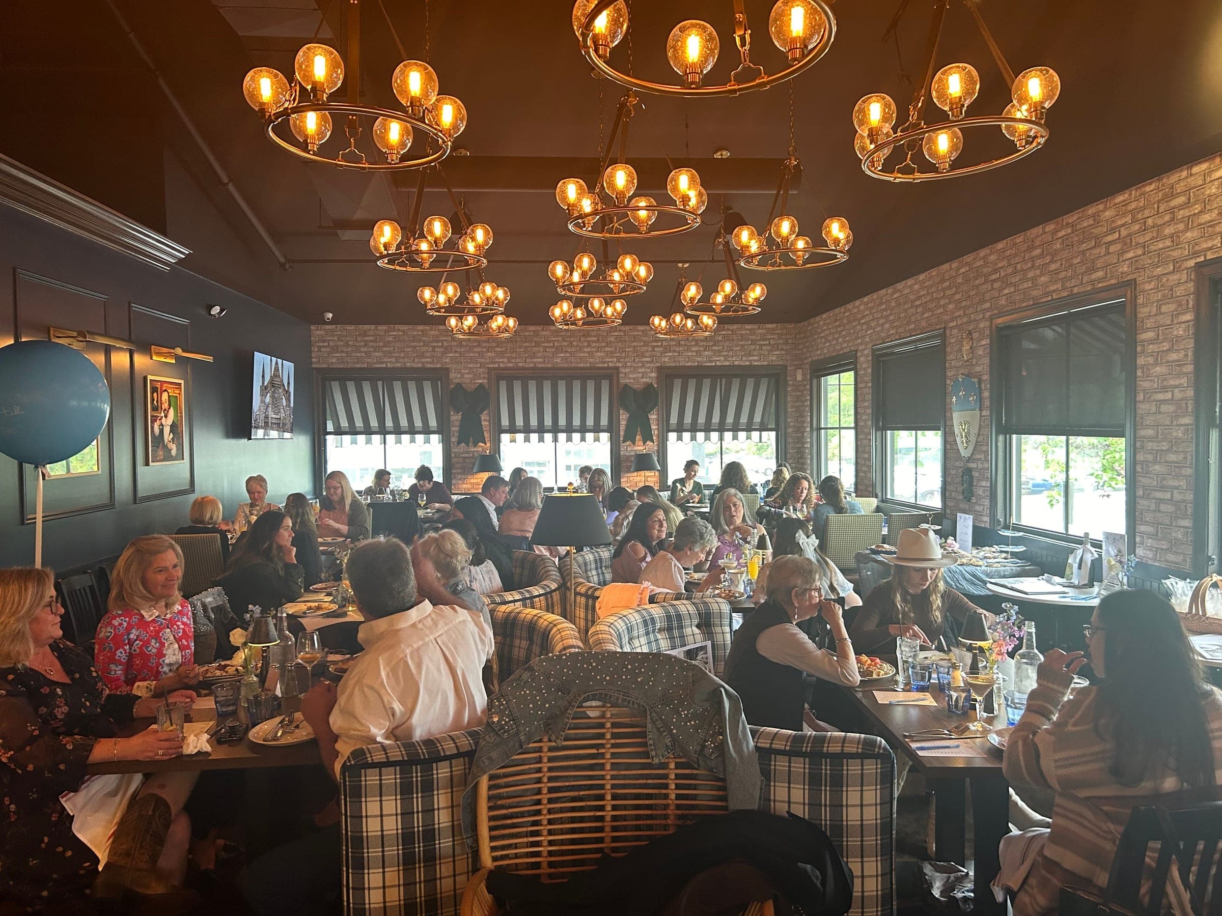 Guests seated for a bridal shower brunch in The Library at Crown Tavern in Glen Mills, PA