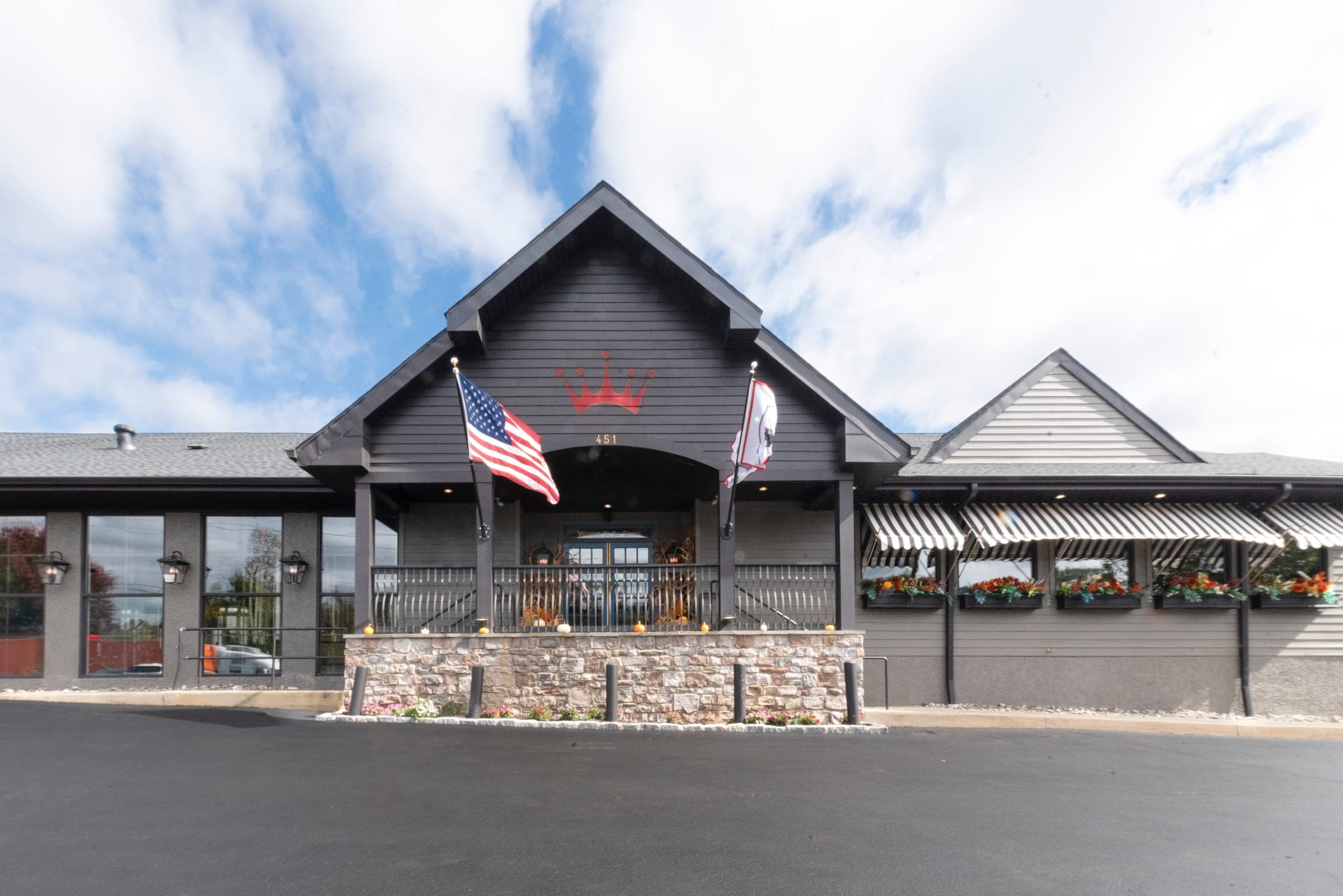 The Crown Tavern storefront in Glen Mills, PA — a British-inspired neighborhood pub